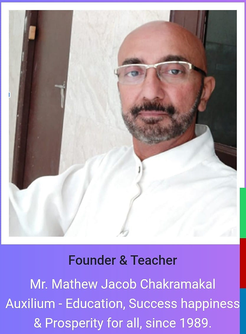 Mr. Mathew Jacob Chakramakal — Founder & Teacher, Auxilium School of Interior Design